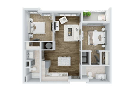 a1 floor plan  1 bedroom with 1 bath
